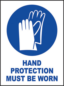 SAFETY SIGN (SAV) | Hand Protection Must Be Worn